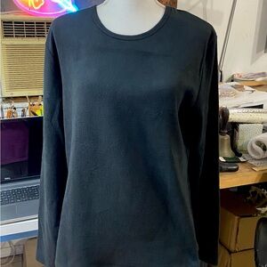 Cuddl Duds Black Long Sleeve Sweatshirt